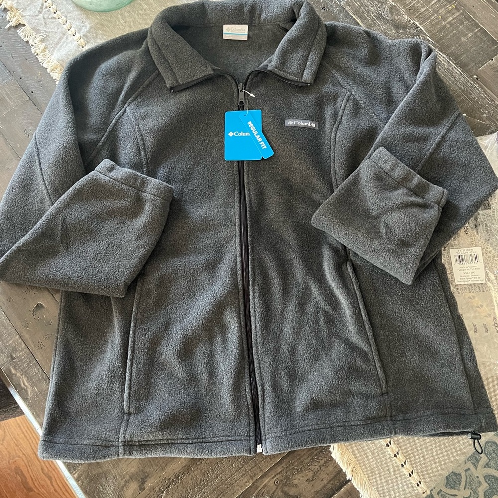 Columbia Charcoal Full-Zip Fleece Jacket